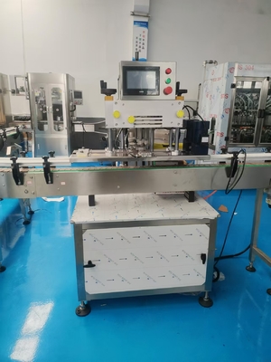 automatic small desktop oil paste honey viscous liquid round bottle bottling filling capping labeling machine production line