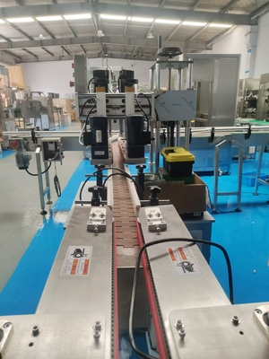 automatic small desktop oil paste honey viscous liquid round bottle bottling filling capping labeling machine production line