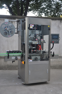 Custom bottle shrink wrap label sleeve label inserter machine