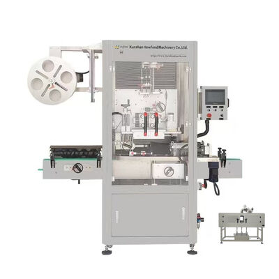 Factory Semi-Automatic Bottle Neck Sleeve Shrink Band Label Applicator Machine With Steam Tunnel