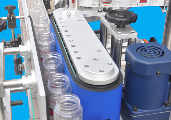 Automatic adhesive sticker labeling machine for beer cans bottle