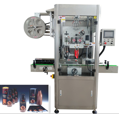 stainless steel shrink sleeve applicator with steam tunnel conveyor and steam generator